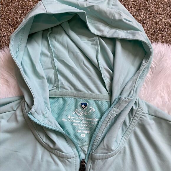 Kuhl Jacket Light Blue Thin Hooded Zip Front Women’s Size XS - Picture 5 of 13